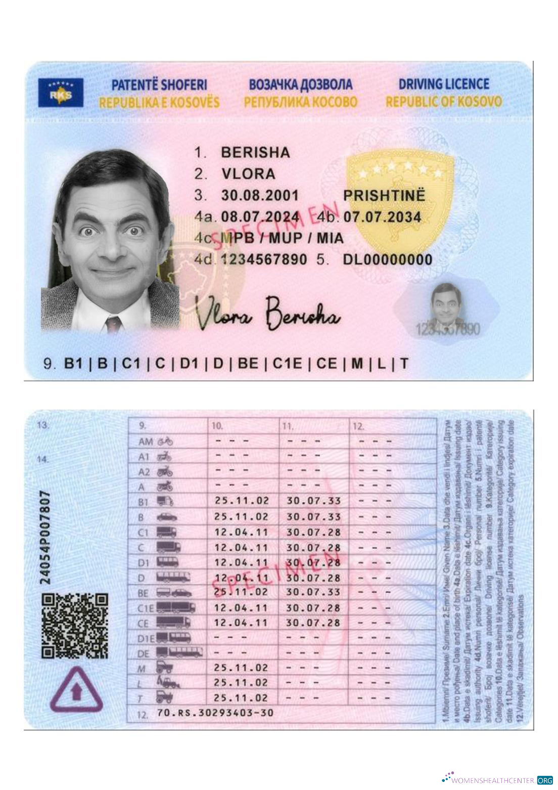 download Kosovo driving license 2024 present